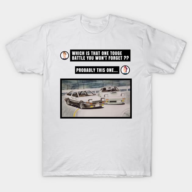 Initial D AE86 VS FC3S T-Shirt by MOTOSHIFT